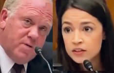 aoc visbly bothered gets shut down.jpg