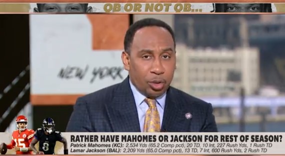 Patrick Mahomes or Lamar Jackson for rest of season? Stephen A Smith reveals who he’d rather have