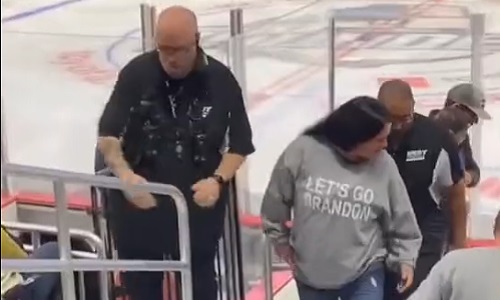 Woman wearing ‘Let’s Go Brandon’ shirt kicked out of hockey game, reason somewhat unclear