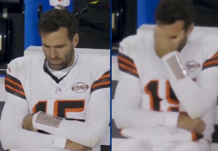 Did Joe Flacco fall asleep during the Jets game?