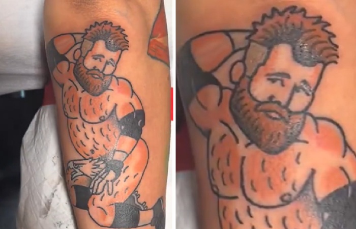 Eagles fan gets pin-up style Jason Kelce tattoo and it’s hilariously disturbing